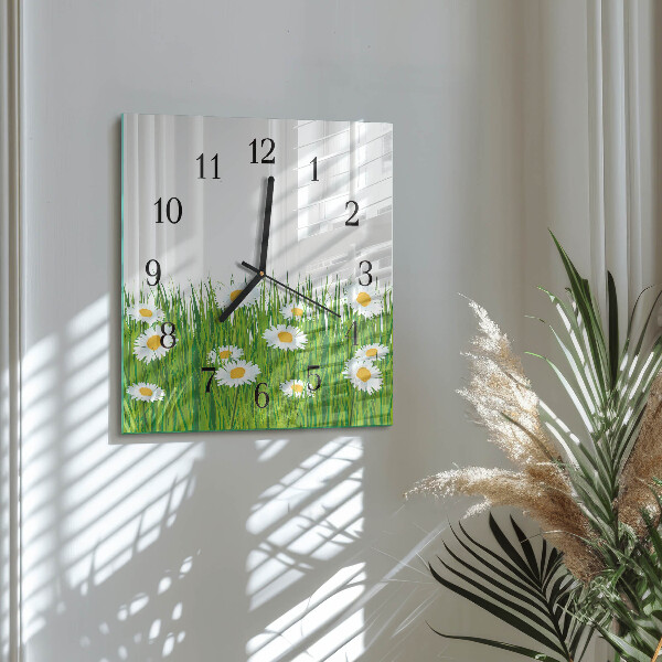 Square wall clock Daisy