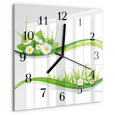 Square wall clock Daisy