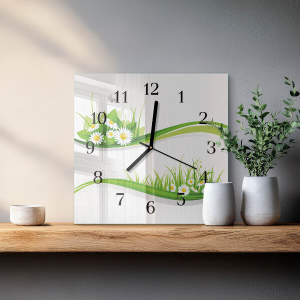 Square wall clock Daisy