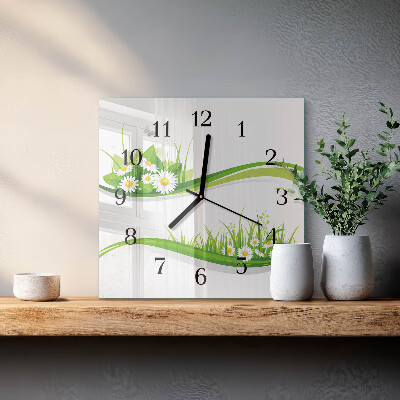 Square wall clock Daisy