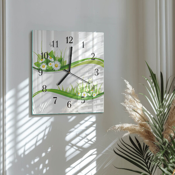 Square wall clock Daisy