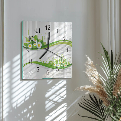 Square wall clock Daisy