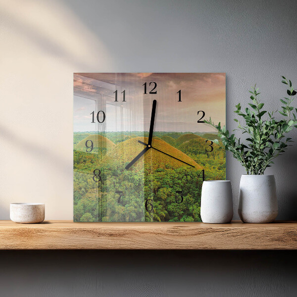 Square wall clock Landscape