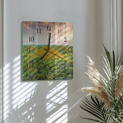 Square wall clock Landscape