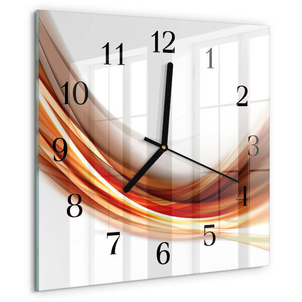 Square wall clock Abstract Lines