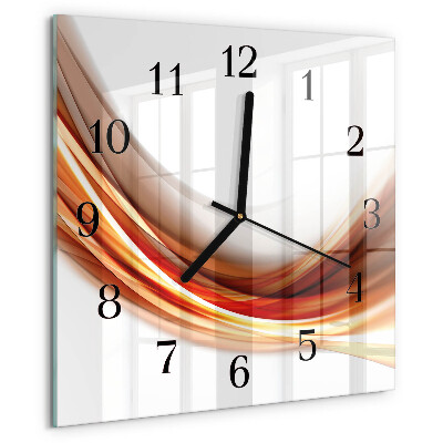 Square wall clock Abstract Lines