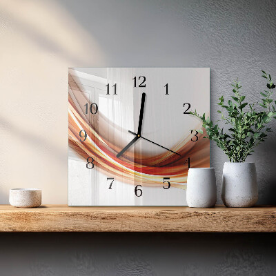 Square wall clock Abstract Lines