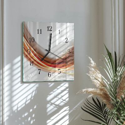Square wall clock Abstract Lines