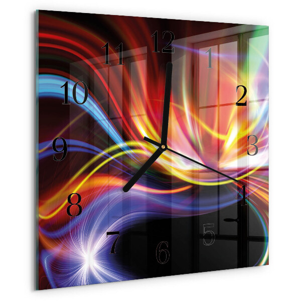 Square wall clock Abstract Art