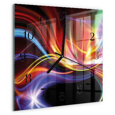 Square wall clock Abstract Art