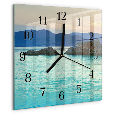 Square wall clock Sea Island