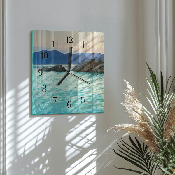 Square wall clock Sea Island