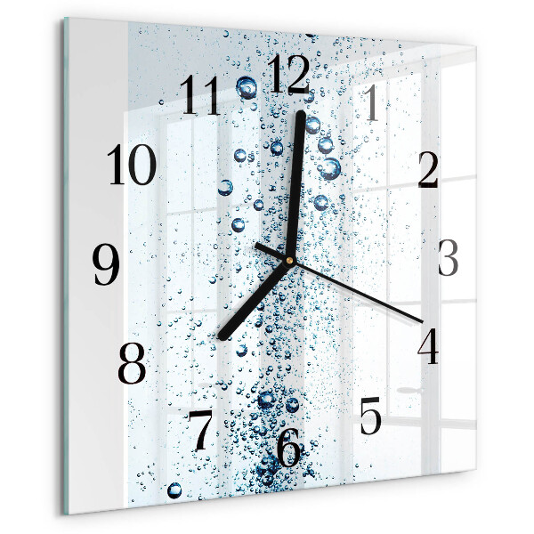 Square wall clock Water