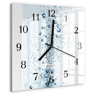 Square wall clock Water