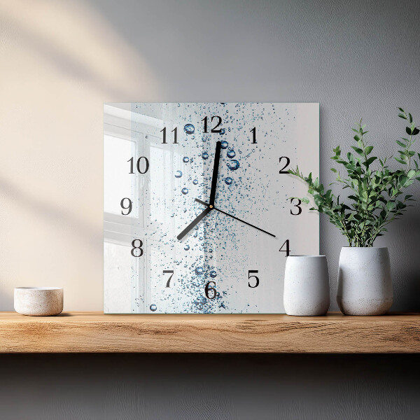 Square wall clock Water