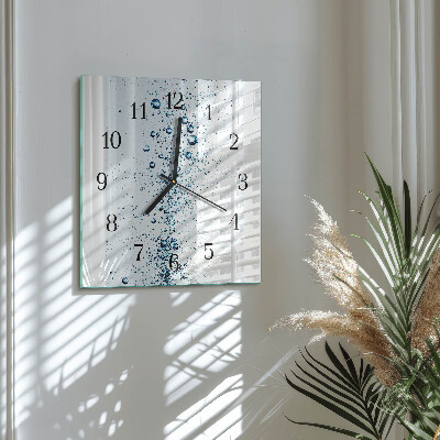 Square wall clock Water