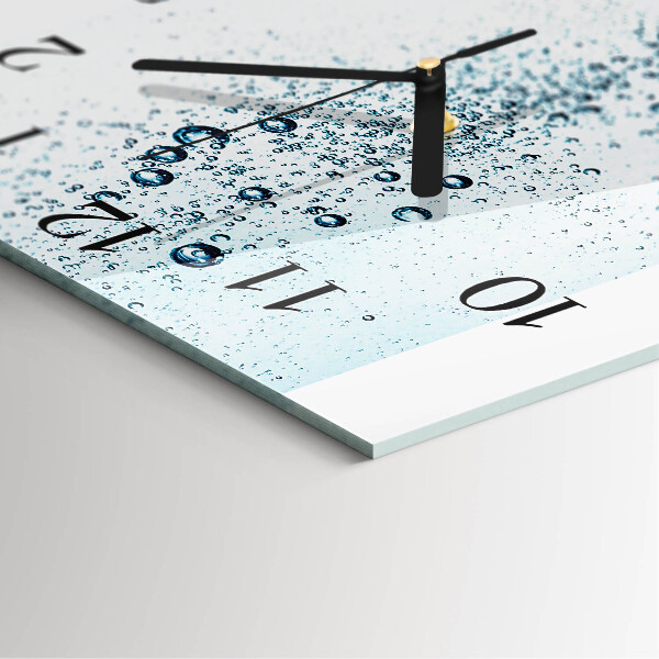 Square wall clock Water