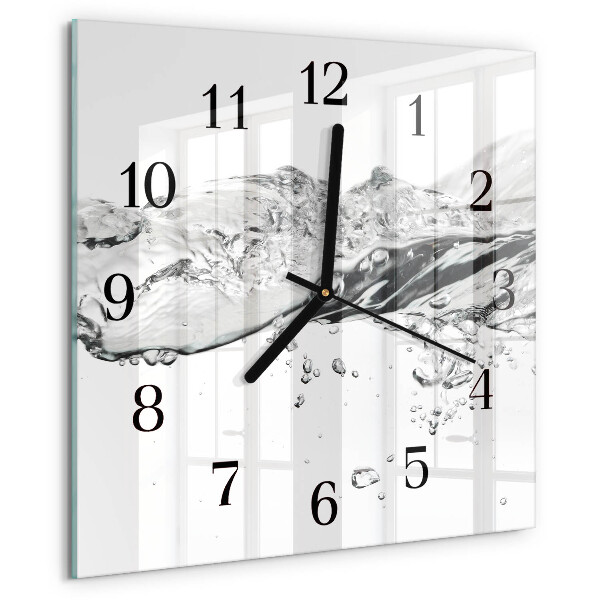Square wall clock Water