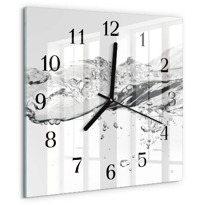 Square wall clock Water