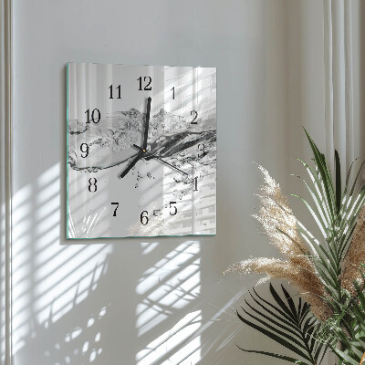 Square wall clock Water