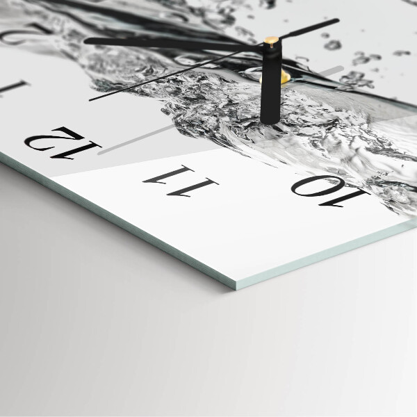 Square wall clock Water