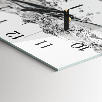Square wall clock Water