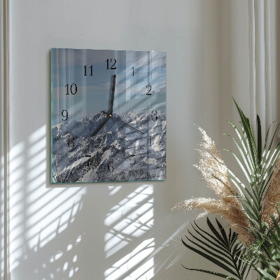 Square wall clock Mountains
