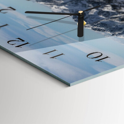 Square wall clock Mountains