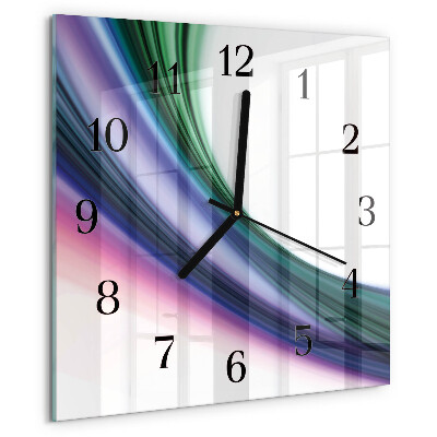 Square wall clock Abstract Lines