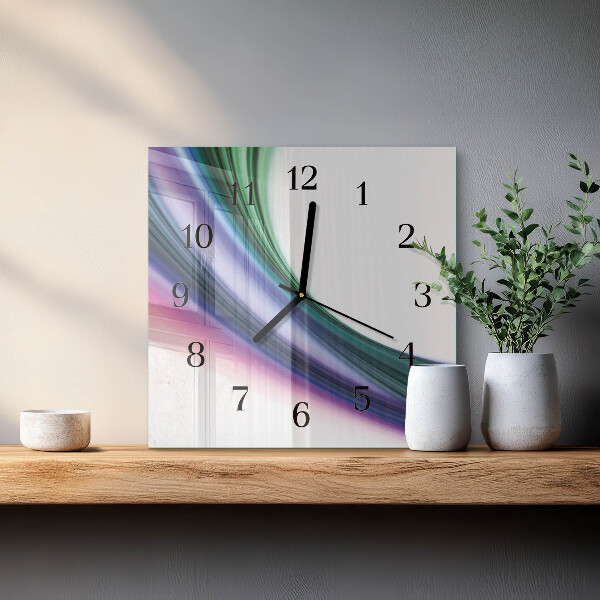 Square wall clock Abstract Lines