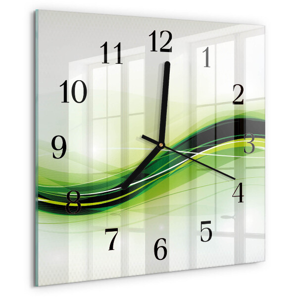 Square wall clock Abstract Lines