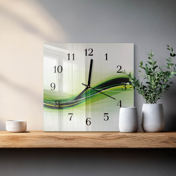 Square wall clock Abstract Lines