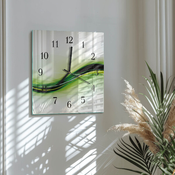 Square wall clock Abstract Lines