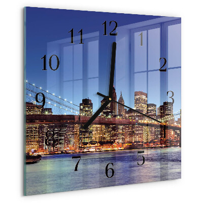 Square wall clock Horizontal Bridge