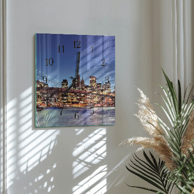 Square wall clock Horizontal Bridge