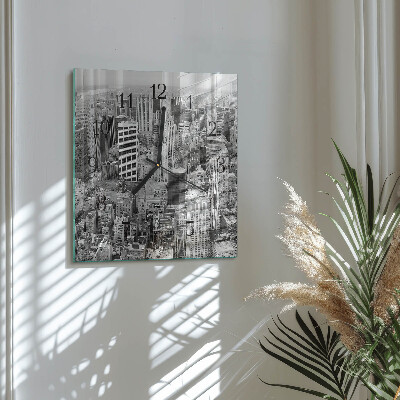 Square wall clock Horizon