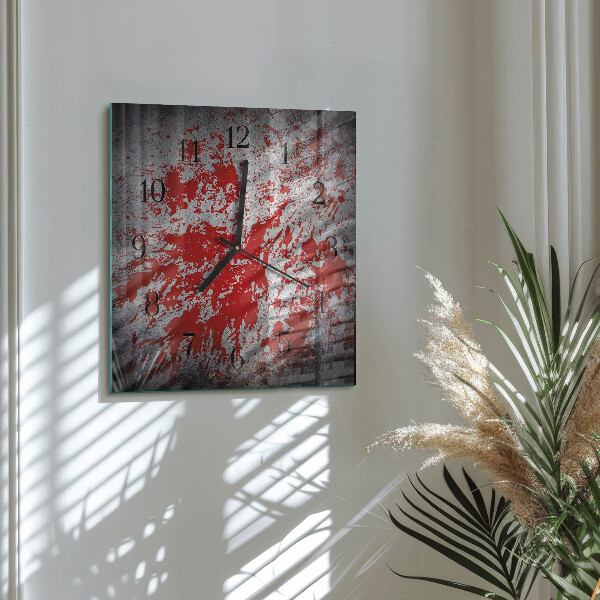 Square wall clock Stains