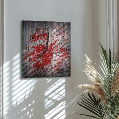 Square wall clock Stains