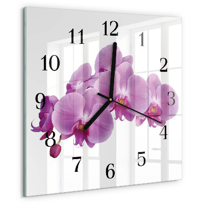 Square wall clock Orchid