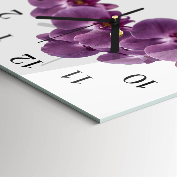 Square wall clock Orchid
