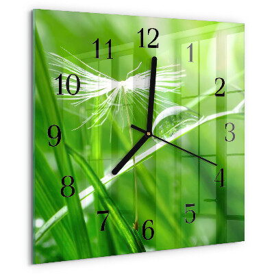 Square wall clock Grass
