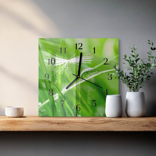 Square wall clock Grass