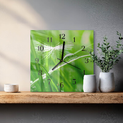 Square wall clock Grass