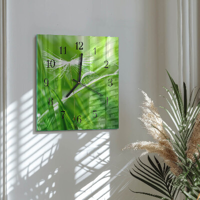 Square wall clock Grass