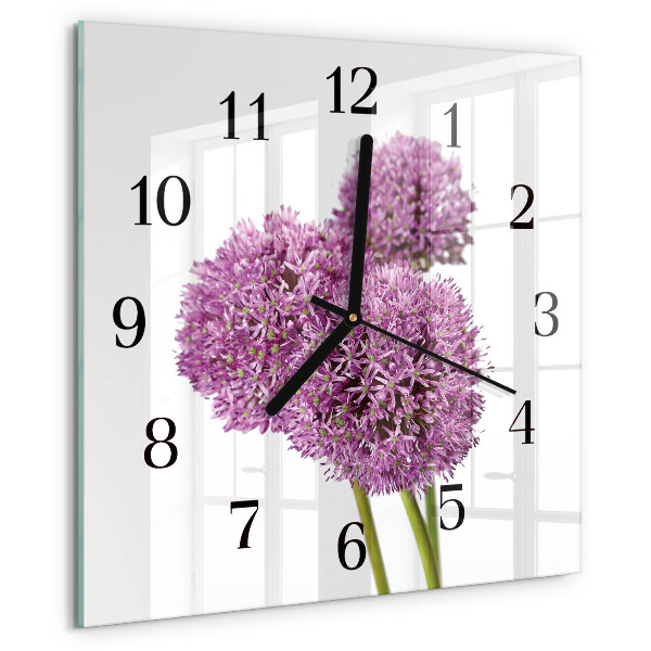 Square wall clock Flower