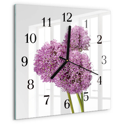 Square wall clock Flower
