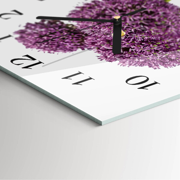 Square wall clock Flower