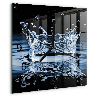 Square wall clock Water