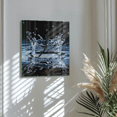 Square wall clock Water