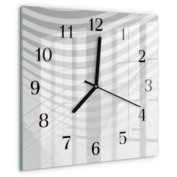 Square wall clock Abstract Lines